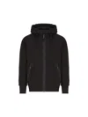 C.p. Company C.p.company Diagonal Raised Fleece Full Zip Hooded Sweatshirt In Black