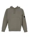 C.p. Company Diagonal Raised Fleece Hooded Sweatshirt In Gray
