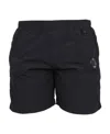 C.p. Company Keyring-attachment Track Shorts In Black