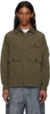 C.p. Company Khaki Chrome-r Full Button Overshirt In 683 Ivy Green