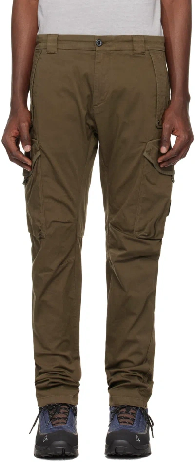 C.p. Company Khaki Ergonomic Cargo Pants In Ivy Green 683