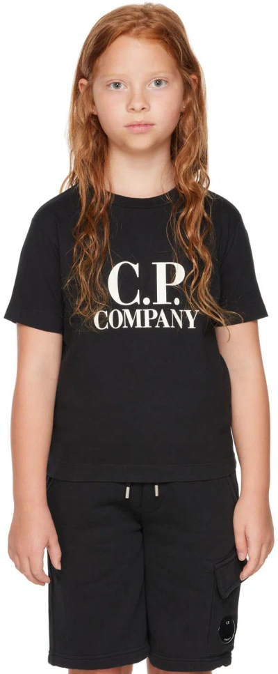 C.p. Company Kids Black U16 T-shirt In 999 Black