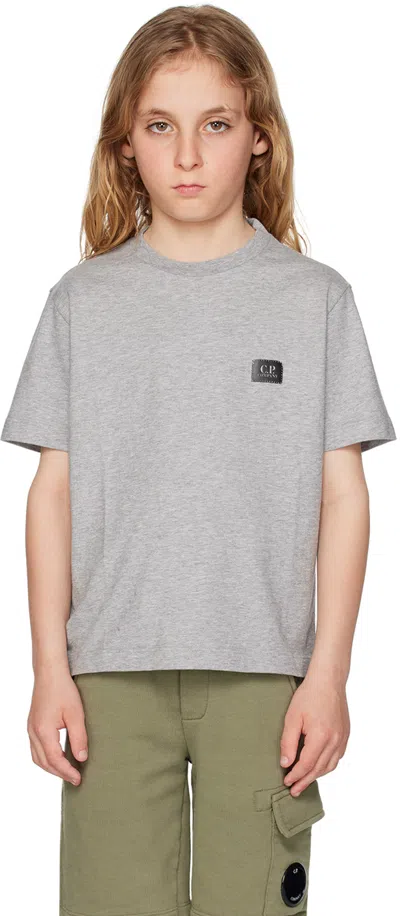 C.p. Company Kids Gray Printed T-shirt In M93 Grey Melange
