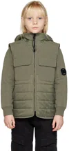 C.p. Company Kids Khaki U16 Shell-r Vest In 669 Thyme