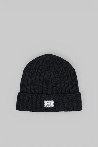 C.p. Company Knit Cap In Black