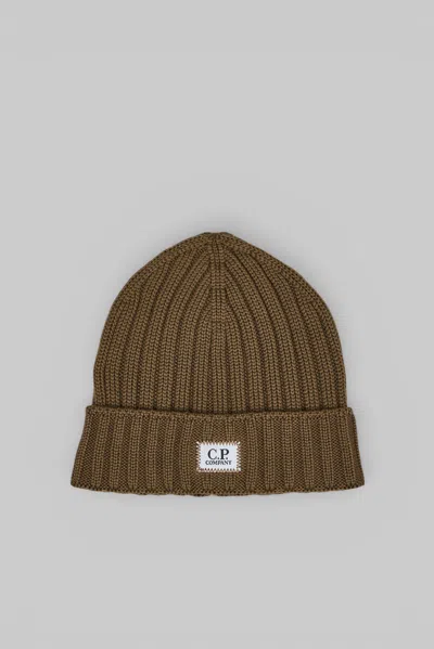 C.p. Company Knit Cap In Brown