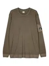 C.p. Company Lens-detail Wool Jumper In Brown
