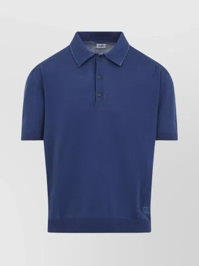 C.P. COMPANY KNIT POLO SHIRT BUTTONED COLLAR