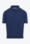 C.p. Company Knitted Polo T-shirt In Blue