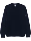 C.p. Company C.p.company Wool Crewneck Sweater In 蓝色