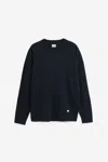 C.p. Company Ribbed Crewneck Sweater Long Sleeves In Black
