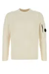 C.p. Company C.p.company White Cotton Blend Sweater In Neutral