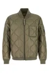 C.p. Company C.p.company  Rock Grey Zip-up Bomber Jacket In Green