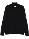 C.p. Company Black Lens Sweater In 888 Total Eclipse