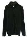 C.p. Company Knitwear Cardigan In Fleece Knit Clothing In Black