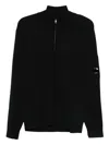 C.p. Company Knitwear Cardigan In Re Wool Clothing In Black