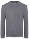 C.p. Company Knitwear Crew Neck In Re-wool Clothing In Gray