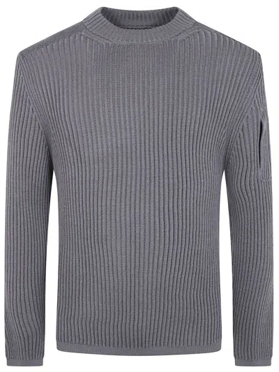 C.p. Company Knitwear Crew Neck In Re-wool Clothing In Gray