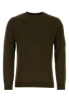 C.p. Company Man Dark Green Cotton Sweater In Green