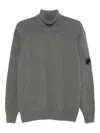 C.p. Company Knitwear Turtle Neck In Lambswool Grs Clothing In Gray