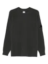 C.p. Company Lambswool Crewneck Swetaer In Black