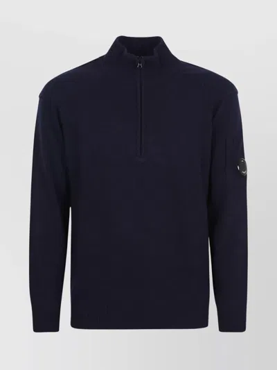 C.P. COMPANY LAMBSWOOL POLO COLLAR KNITWEAR GRS