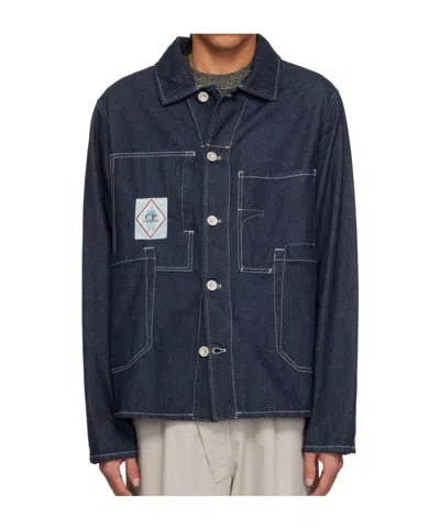 C.P. COMPANY LAPEL LONG-SLEEVED CASUAL JACKET