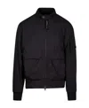 C.p. Company Lens-appliqué Bomber Jacket In Black