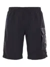 C.p. Company Lens-appliqué Swim Shorts In Schwarz