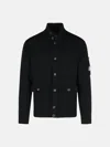 C.p. Company 'lens' Black Cotton Jacket In Black