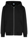 C.p. Company Zip Sweatshirt With Button And Patchwork In Black