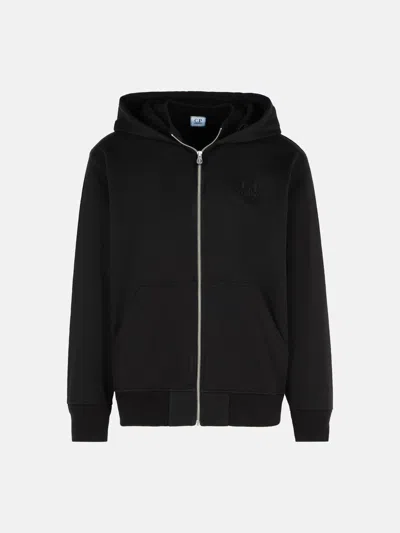 C.p. Company 'lens' Black Cotton Sweatshirt