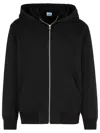 C.p. Company Zip Sweatshirt With Button And Patchwork In Black