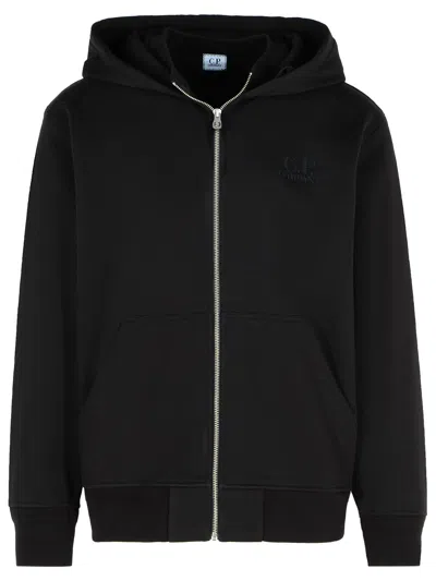 C.P. COMPANY C.P. COMPANY 'LENS' BLACK COTTON SWEATSHIRT MEN