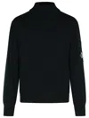 C.p. Company C.p.company Wool Blend Turtleneck Sweater In Black