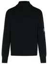 C.p. Company C.p.company Wool Blend Turtleneck Sweater In Black