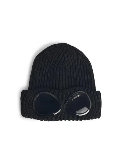 C.P. COMPANY C.P. COMPANY 'LENS' BLACK WOOL BEANIE