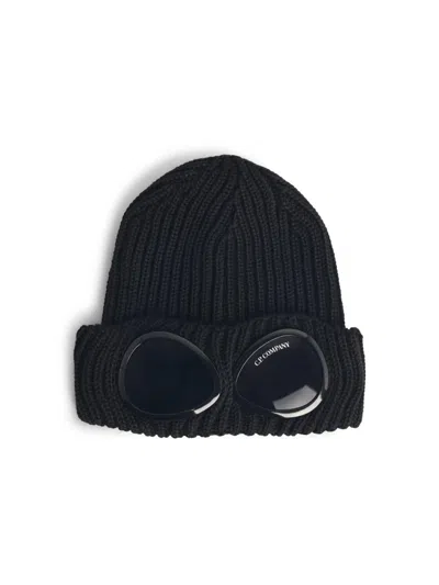 C.p. Company Lens' Black Wool Beanie
