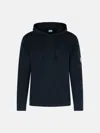 C.p. Company 'lens' Blue Cotton Sweatshirt In Blue