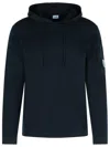 C.p. Company Sleeve-pocket Drawstring Hoodie In Blue