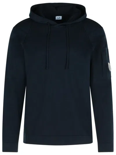 C.P. COMPANY LENS' BLUE COTTON SWEATSHIRT