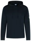 C.p. Company Sleeve-pocket Drawstring Hoodie In Blue