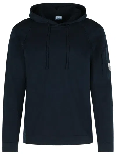 C.P. COMPANY C.P. COMPANY 'LENS' BLUE COTTON SWEATSHIRT MEN