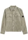 C.p. Company Lens Corduroy Overshirt In Brown