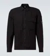 C.p. Company C. P. Company Lens Cotton And Linen Overshirt In Black
