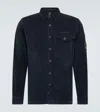 C.p. Company Corduroy Shirt With Chest Pocket And Long Sleeves In Black