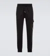 C.p. Company Utility Trousers With Elastic Waistband And Cargo Pocket In Black