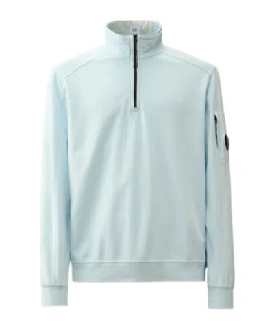 C.p. Company Lens Cotton Sweatshirt In Green