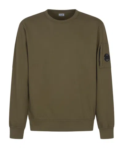 C.p. Company Lens Decal Sweatshirt In Brown