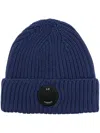 C.p. Company Lens Detail Beanie Hat In Blue